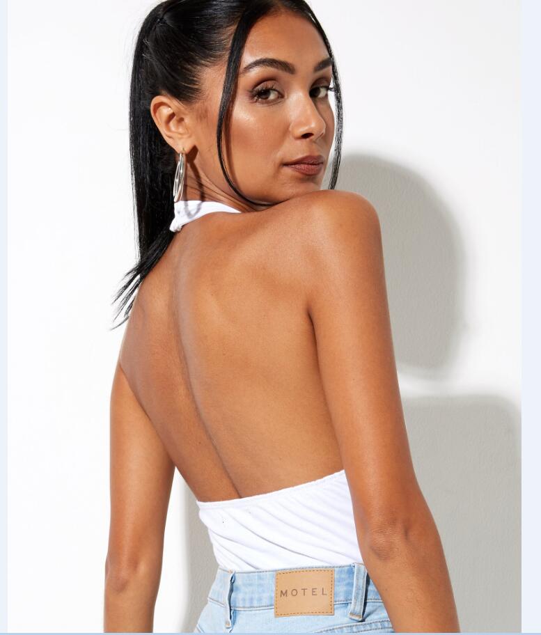 summer new fashion halter neck halter V-neck vest NSYF56868