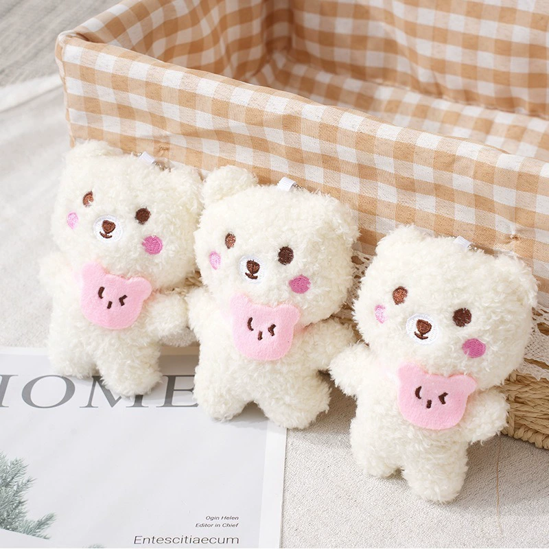 Сумка Аксессуары Рюкзак Медведь Круглый Рюкзак Маленький Медведь Сеть Красные плюшевые игрушки ППС Хлопок Материал Брелок Аксессуары