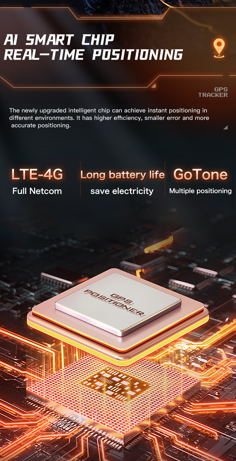 Q4 Global Cross-Border GPS Locator 4G Beidou Strong Magnetic Anti-Loss Device for Elderly, Pets, and Cars