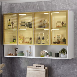 J^Kitchen Wall Cabinet Bathroom Storage Cabinet Wall Cabinet Wall-Mounted Balcony Storage Cabinet Bedroom Wall Wardrobe