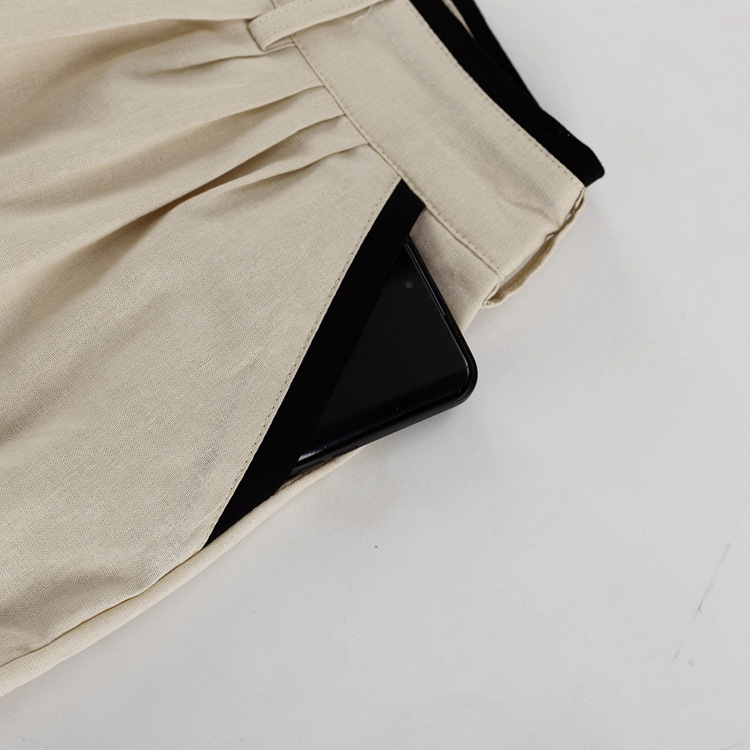 Fiesta Banquete Autofoto Mujeres Elegante Ropa De Calle Cuello En Contraste Algodón Conjunto Coordinado De Pantalón Conjuntos De Pantalones display picture 13