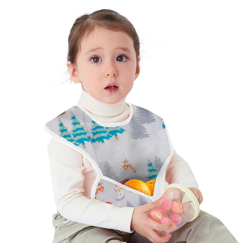 Baby Eating Bib Waterproof Infant Bib Food Catcher Children's Small Kids Cover Ultra Soft Weaning Bib Wholesale