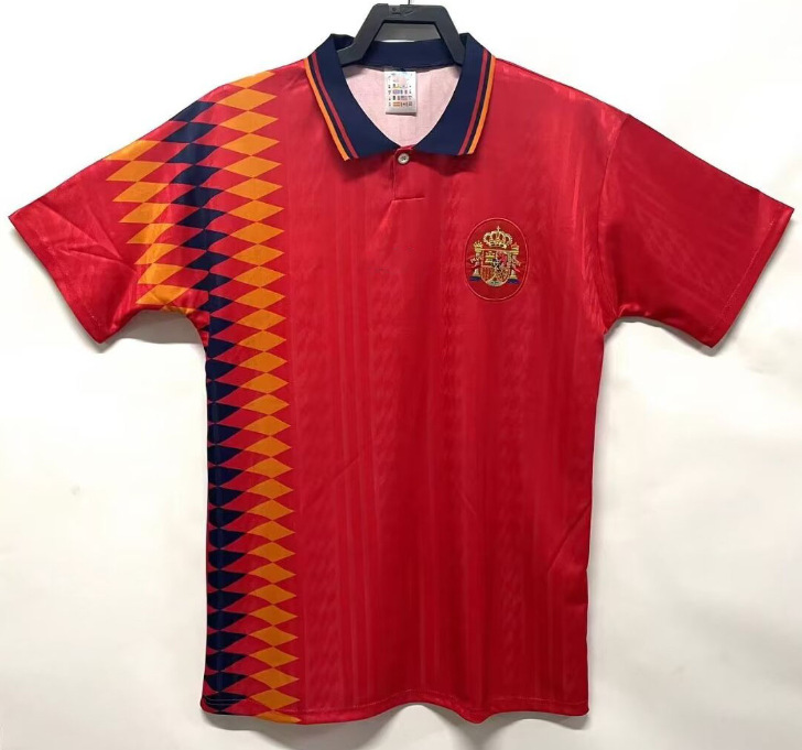 Camiseta de fútbol retro clásica versión nostálgica Brasil España México Alemania Serie transfronteriza Camiseta de una pieza