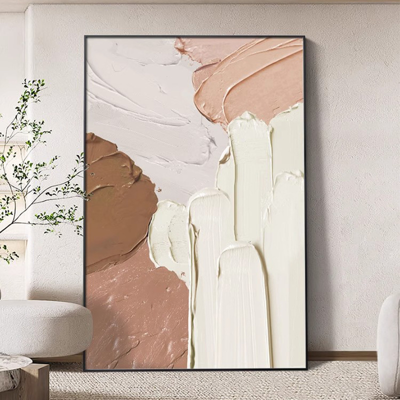 Wabi-sabi style living room decoration painting abstract texture painting entrance decoration painting large floor sofa background wall hanging painting