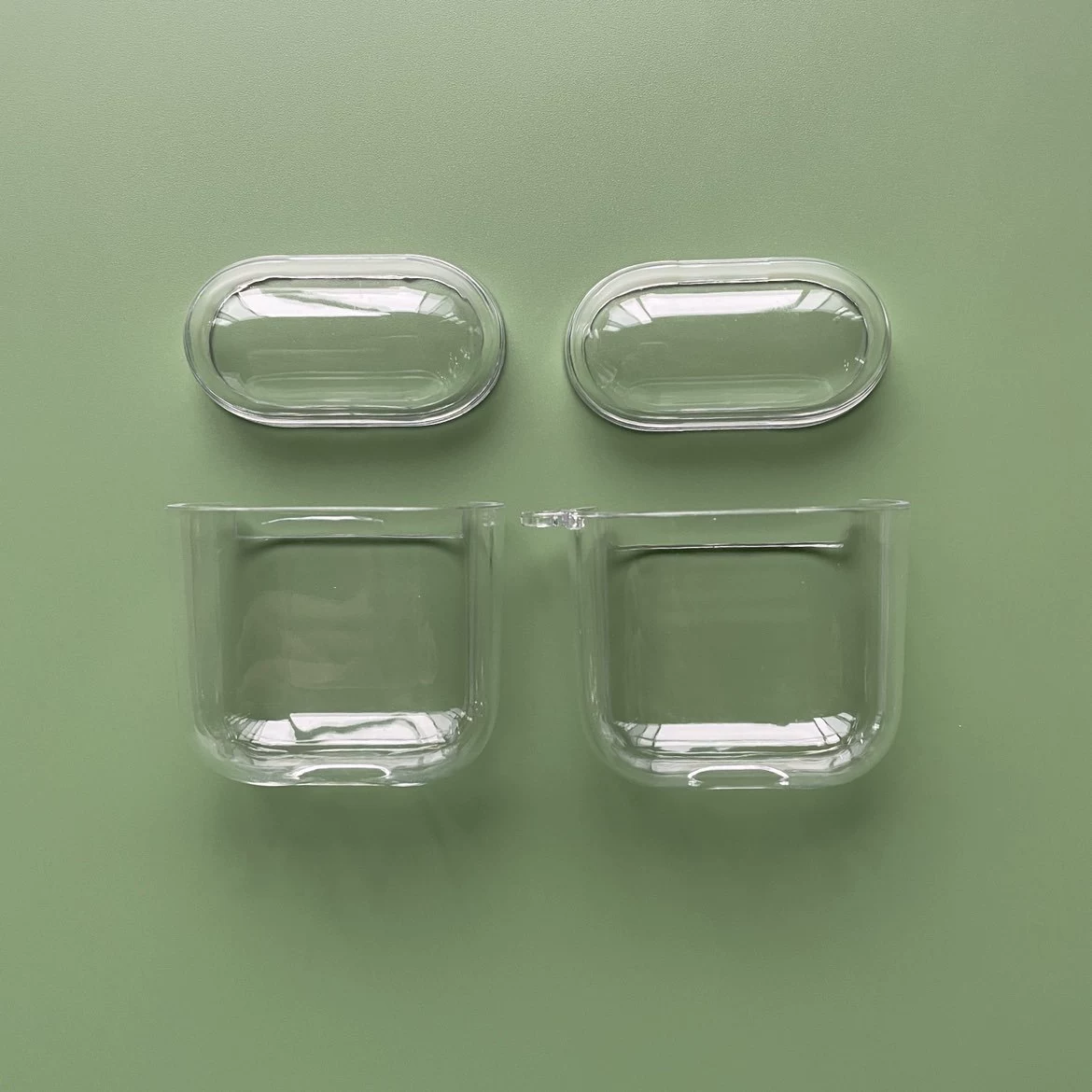 Protective case (Apple AirPods Pro2) transparent TPU/PC, hard/soft shell, lanyard options