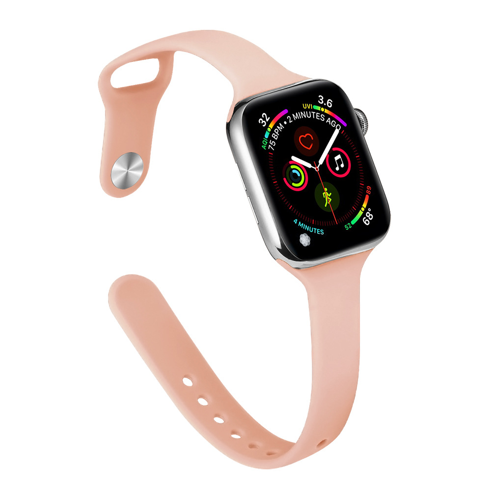 Aplicable Apple Watch correa Applewatch8SE7654 cintura pequeña correa de silicona delgada moda deportiva