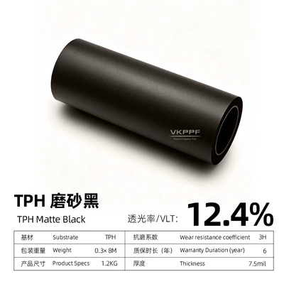 transmittance, self-repairing, available in multiple — Car headlight protective film - matte-black-30cm10m