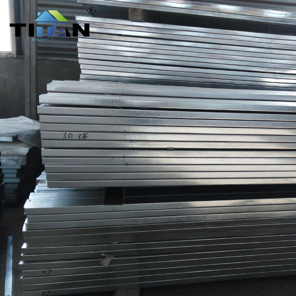 Tabique de placa de yeso, tabique de techo, tabique de acero ligero, quilla de ascensor, quilla 100, absorción de impactos verticales, quilla de acero ligero en forma de U