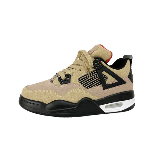 chic Hong Kong style retro coffee color air cushion sneakers for women ins trend  new national trend niche running shoes for men