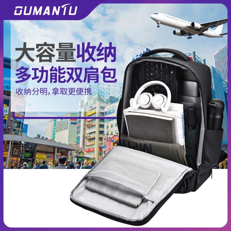 New cross-border business large-capacity backpack waterproof laptop backpack short trip commute backpack wholesale
