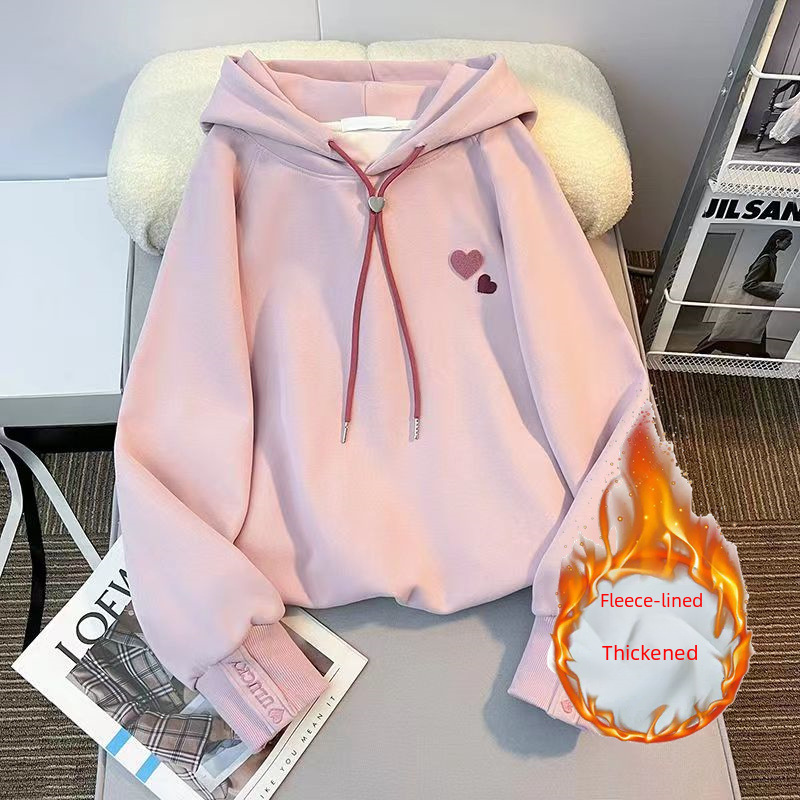 女童衛衣秋冬2023新款冬裝洋氣上衣小女孩韓版秋冬加絨連帽上衣女