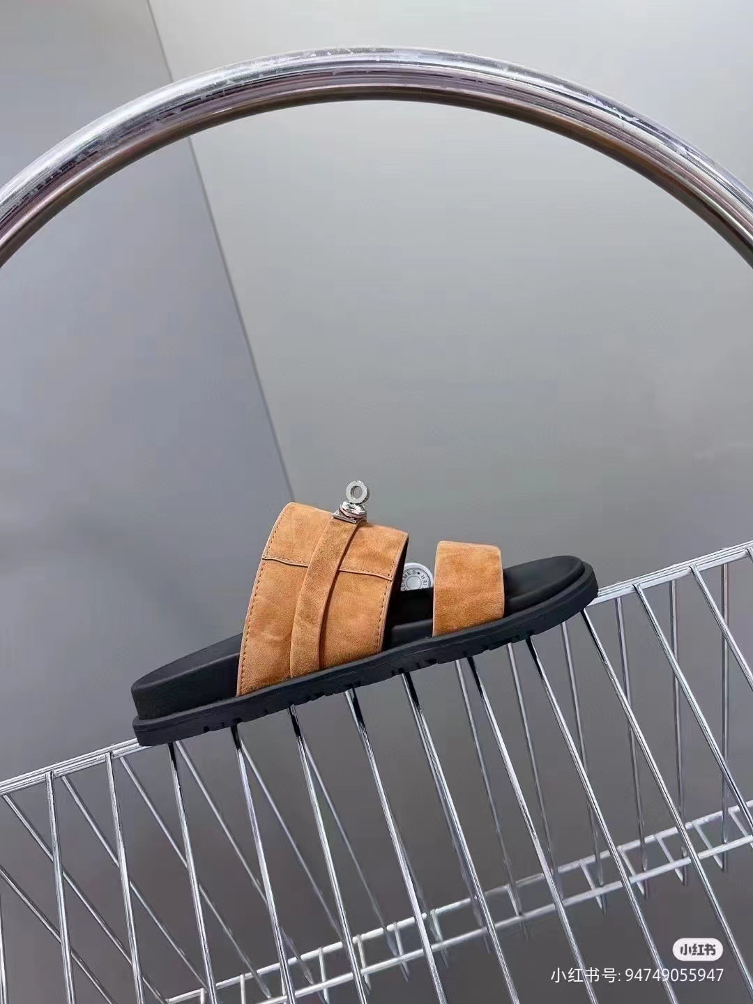 Hermes Empire Sandal Suede Beige Camel