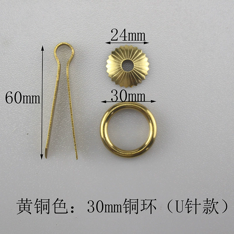 Chinese copper handle drawer wardrobe door Chinese vintage antique simple single-hole door handle brass wardrobe handle