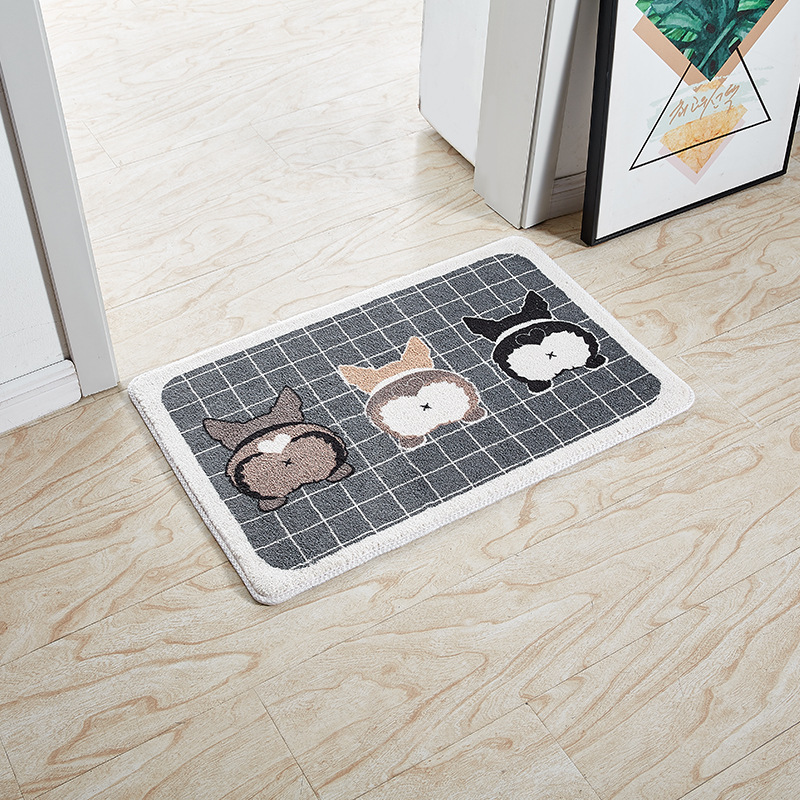 卡通地垫地毯浴室门口垫子卫生间脚垫门垫吸水地垫地毯跨境