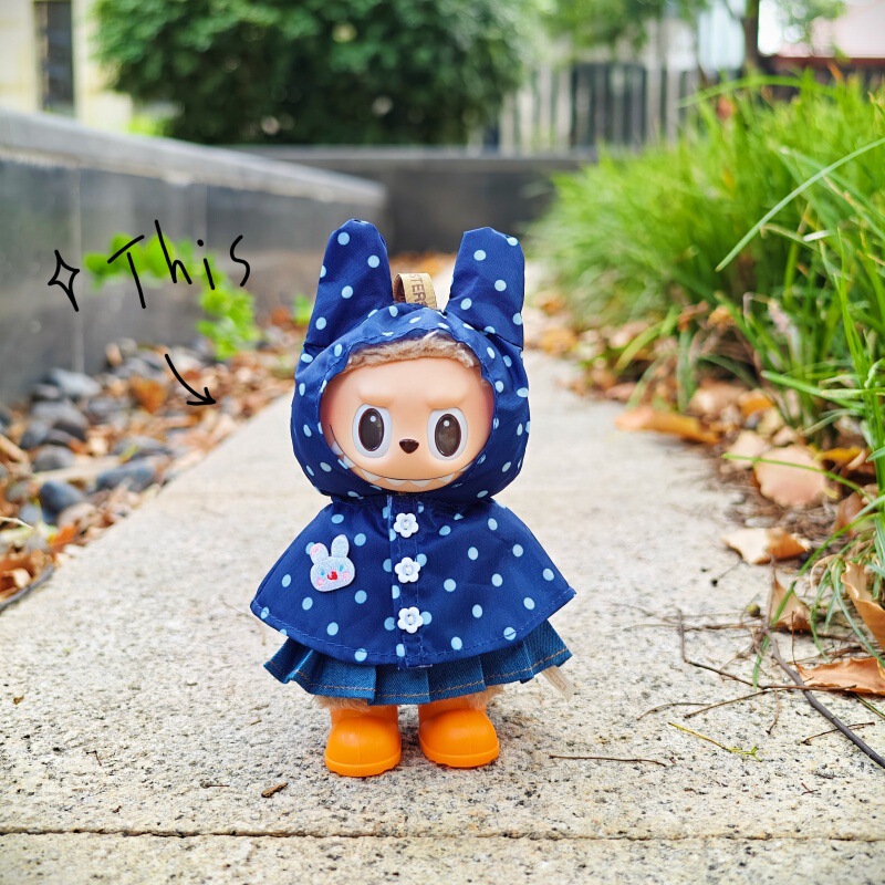 拉布布衣服labubu娃衣换装小靴子雨衣换装玩偶防水服衣服|undefined
