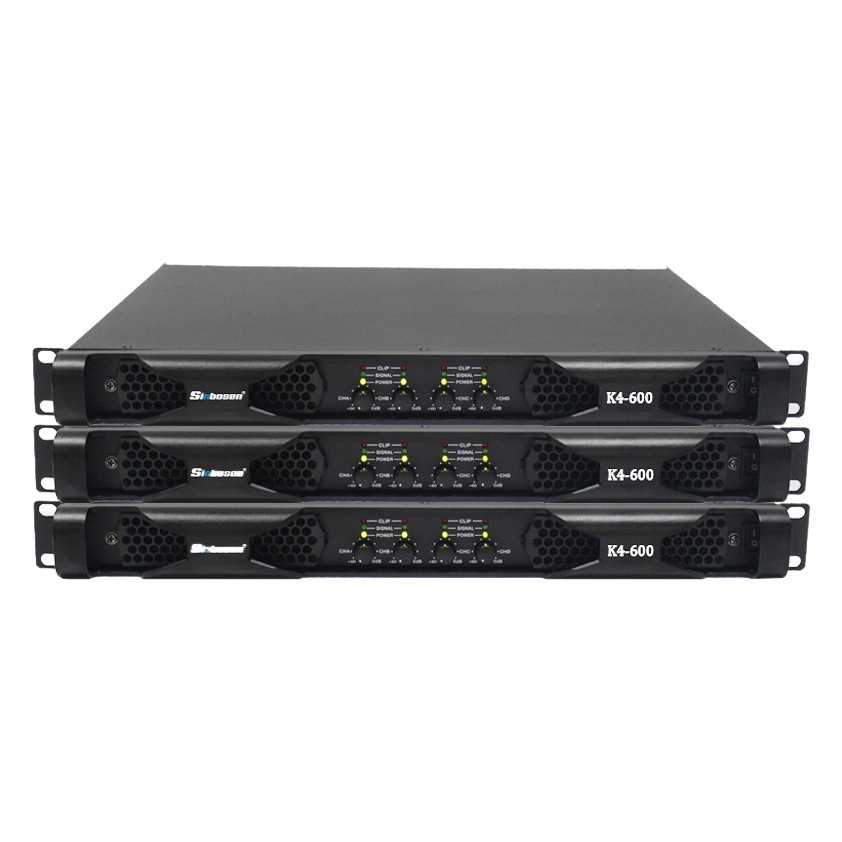 Profesional amplificador de potencia de alta potencia pura fuente de alimentación trasera Digital de cuatro canales etapa en casa KTV canto rendimiento amplificador