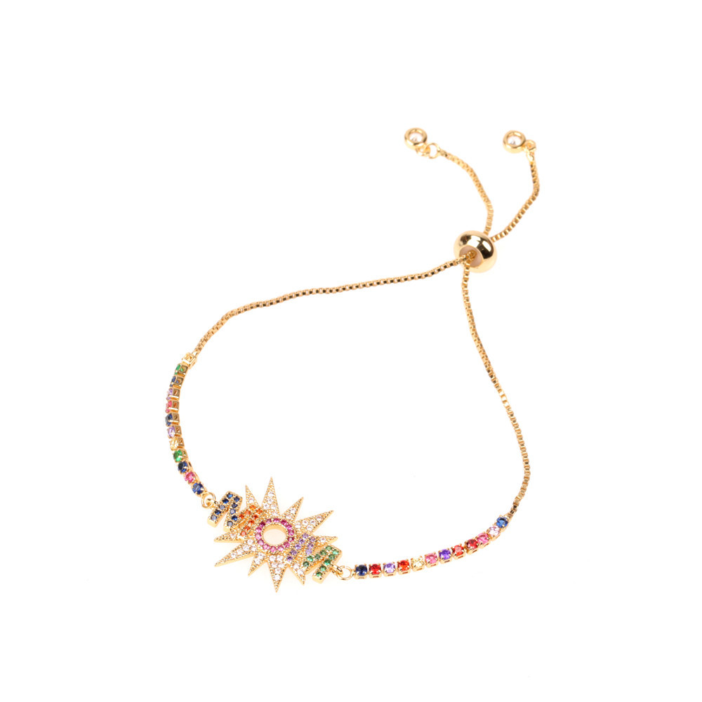 Fashion Geometric Copper Plating Zircon Bracelets 1 Piece