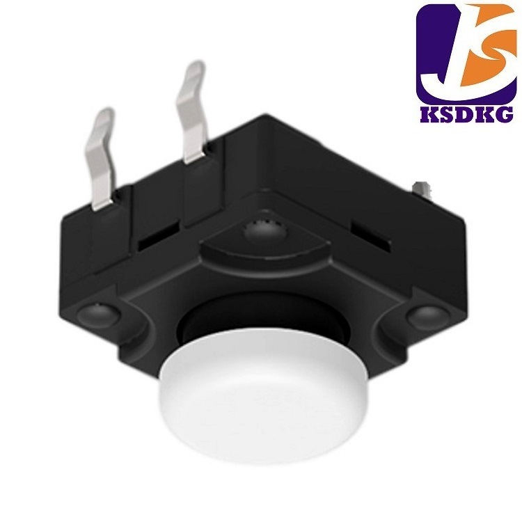 批发直插式轻触开关四脚 防水按键开关白帽 现货防水按钮开关