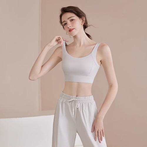 2024 New Sports Bra Women's Push Up Running Fitness Back Gym All-in-One Yoga Vest Women's Bra