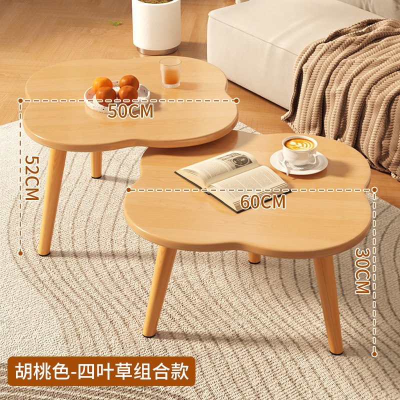 네잎클로버사이드테이블-60*30+50*52 월넛색상