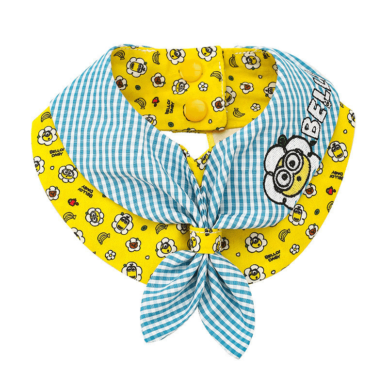 HOOPET Minion co-marcado mascota collar que oso bufandas perros lindas toallas de saliva ropa de gato collar