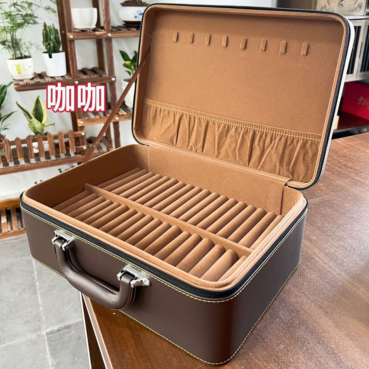 Brazalete caja de almacenamiento 15 dígitos brazalete caja de joyería jade jade caja de oro y plata caja de exhibición caja de joyería portátil caja doméstica