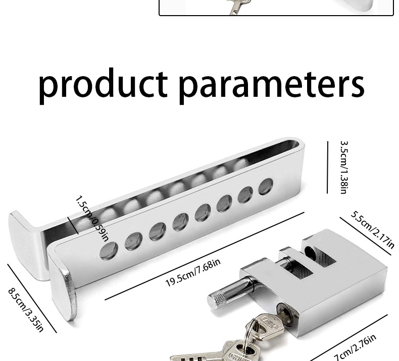 Car Anti-Theft Lock Stainless Steel Car Lock Brake Lock Throttle Lock Suv Car Lock Vehicle Pedal Lock Anti-Theft Preferred Choice