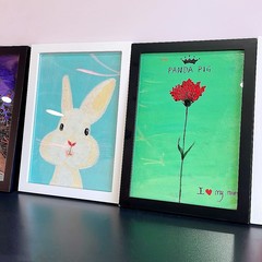 木質相框裝裱畫框掛牆兒童藝術相框畫室通用8開4開裝裱框架批發