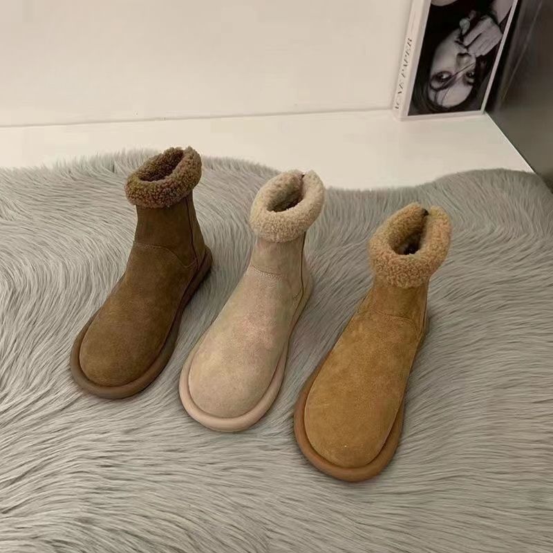 Demi-season keep warm universal low boots platform