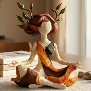 Cross-Border New Product: Inner Harmony Small Statue, Yoga Girl Figure Statue, Home Living Room Decoration Cross-Border New Product: Inner Harmony Small Statue, Yoga Girl Figure Statue, Home Living Room Decoration