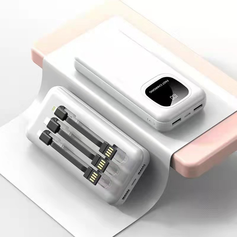 Viajes al aire libre fuente de alimentación portátil multipuerto U salida con tres líneas de carga de gran capacidad multicolor opcional