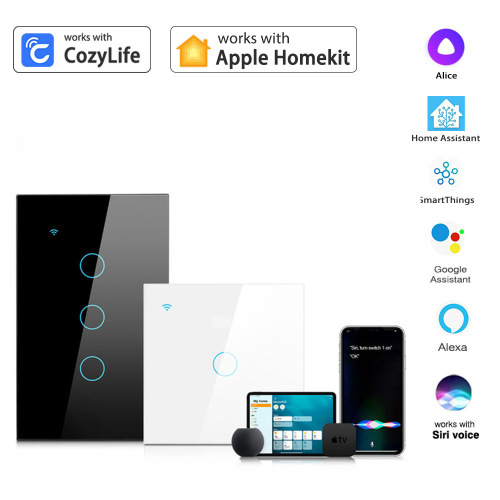 HomeKit smart touch switch US version remote Alexa Google Home wall switch timer