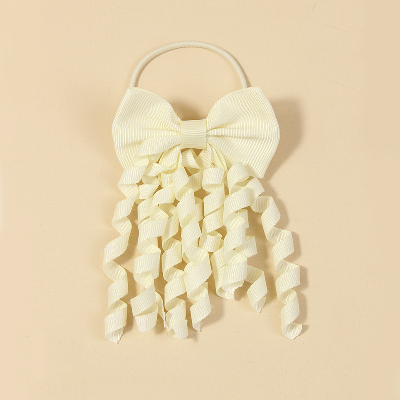 7g Weight Hair Tie Hair Accessories Type A Pair Quantity Holiday, Daily Occasion Polyester Rib Material Bow Knot Pattern Kid'S Gender Cartoon Style Style Kid'S Cartoon Style Bow Knot Polyester Rib Hair Tie 10