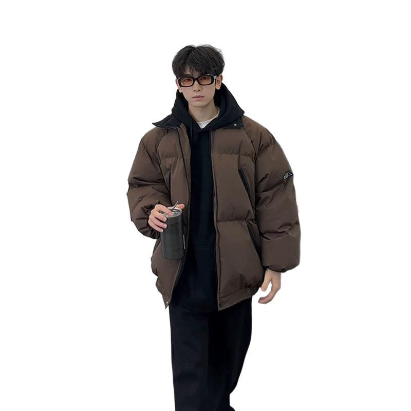 커피 툴링 MAILLARD 코튼 패딩 재킷 남성용 겨울 수직 칼라 한국식 웨어 빵 세트 미국식 두꺼운 재킷