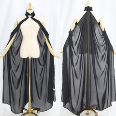 Manzhixin foreign trade European and American Halloween chiffon halter cape women's thin shawl cloak stage performance clothing