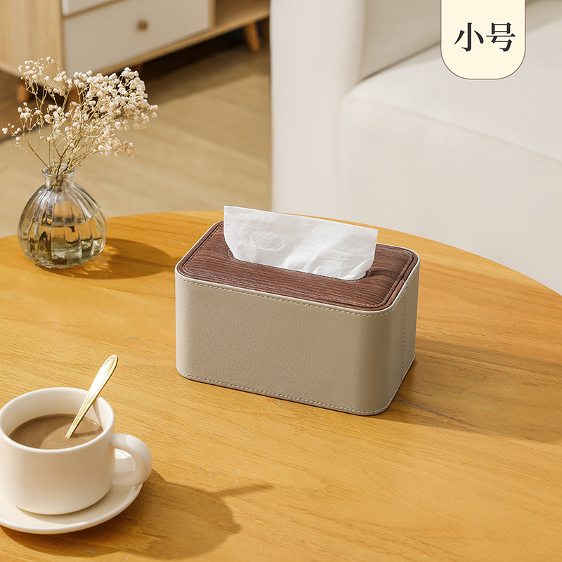 Caja multifuncional de toallas de papel hotel control remoto caja de cuero 2 - en - 1 caja de dibujo de papel de escritorio de la sala de estar impresión