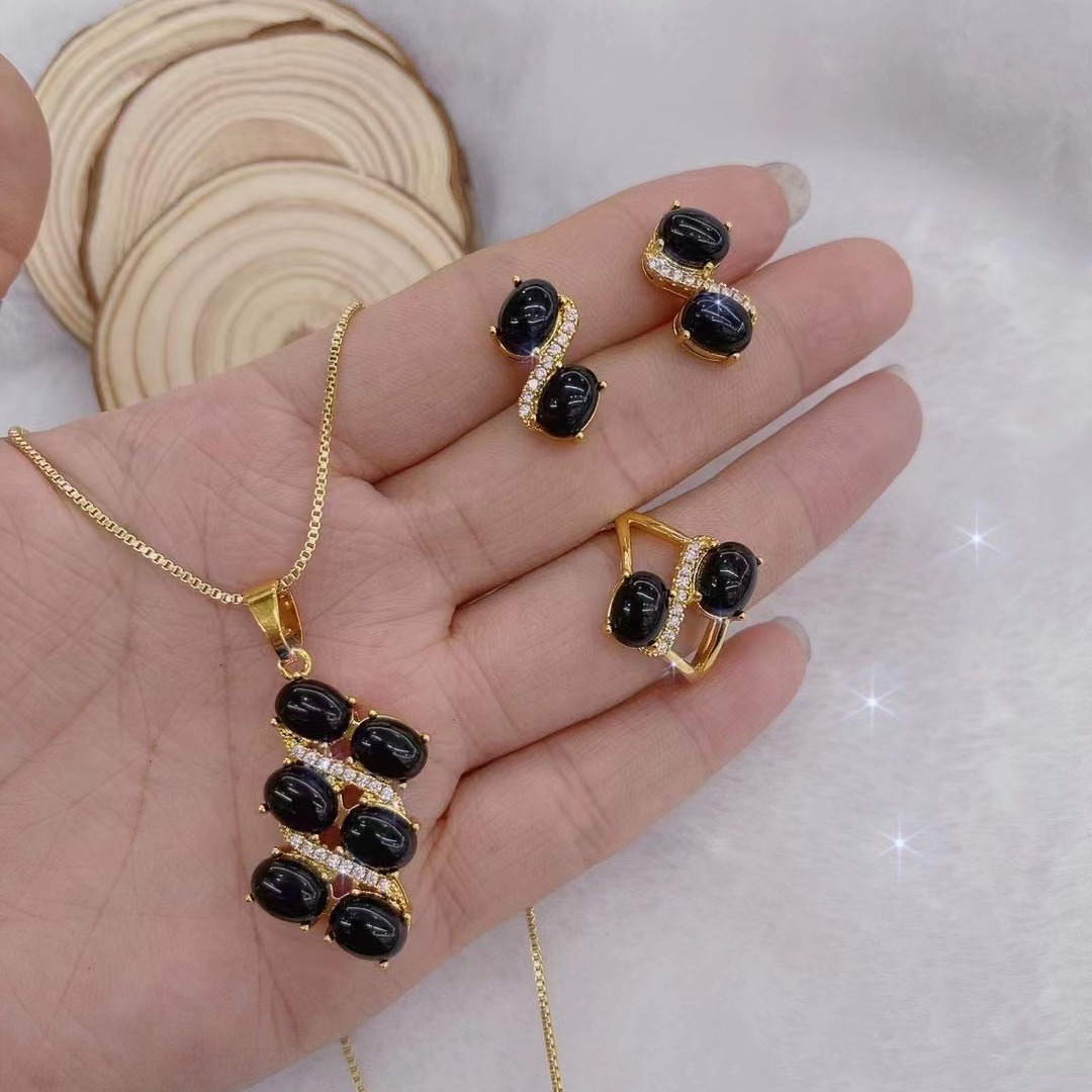 Retro set with rhinestones