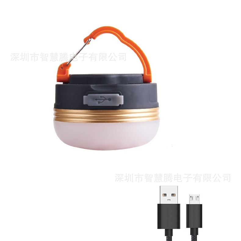 Lámpara de tienda de campaña recargable COB lámpara portátil USB lámpara de camping iluminación de emergencia al aire libre pequeña lámpara colgante lámpara de trabajo portátil