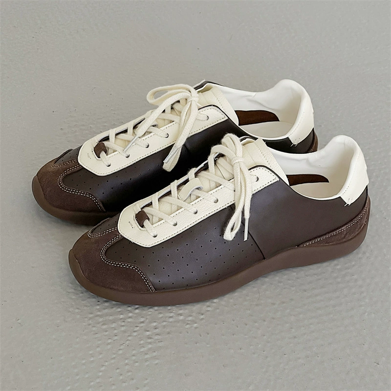 Взрывные балетные туфли на мягкой подошве мужские туфли 2024 новые нишевые повседневные кроссовки ретро-пары