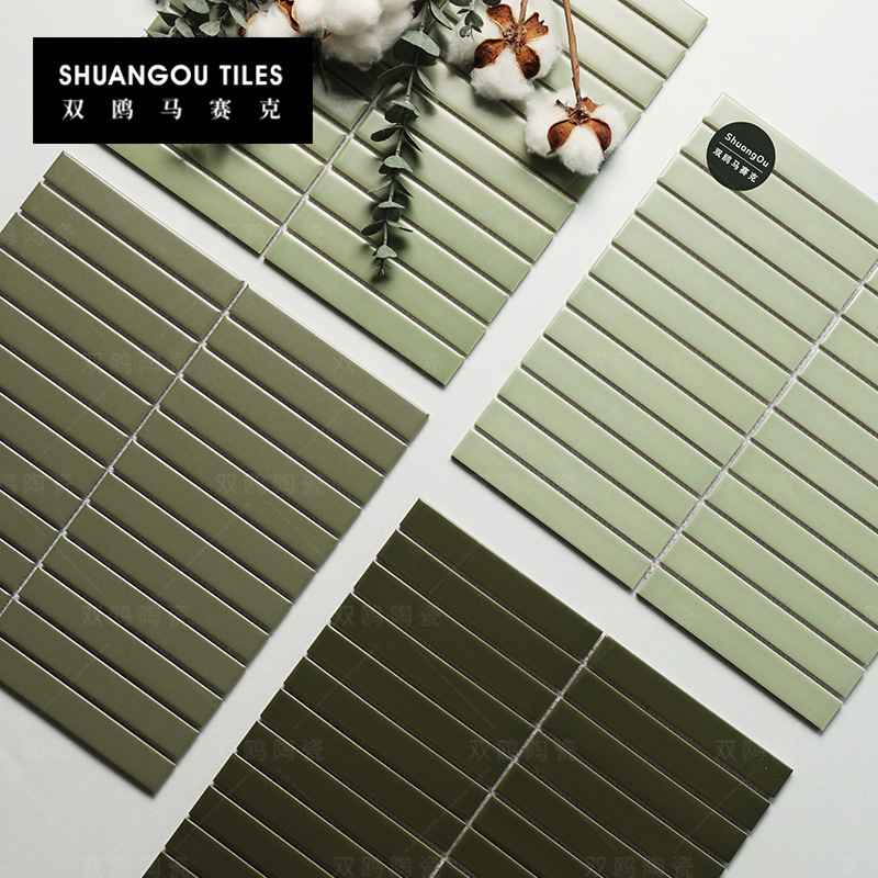 Double Morandi Color Green Blue Bathroom Tiles B&B Bathroom Restaurant Kitchen Interior Ceramic Wall Tiles Double Morandi Color Green Blue Bathroom Tiles B&B Bathroom Restaurant Kitchen Interior Ceramic Wall Tiles
