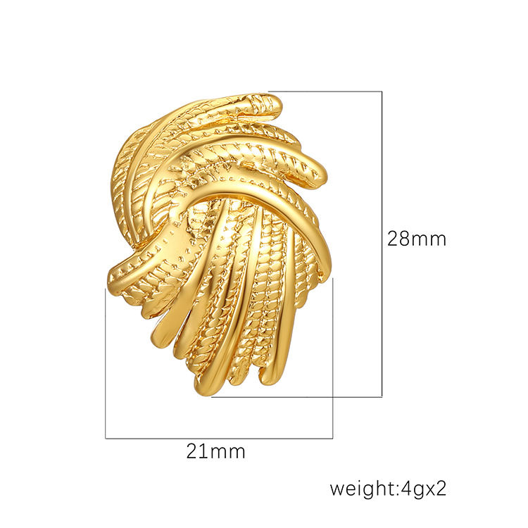 Fashionable retro trend earrings stainless steel