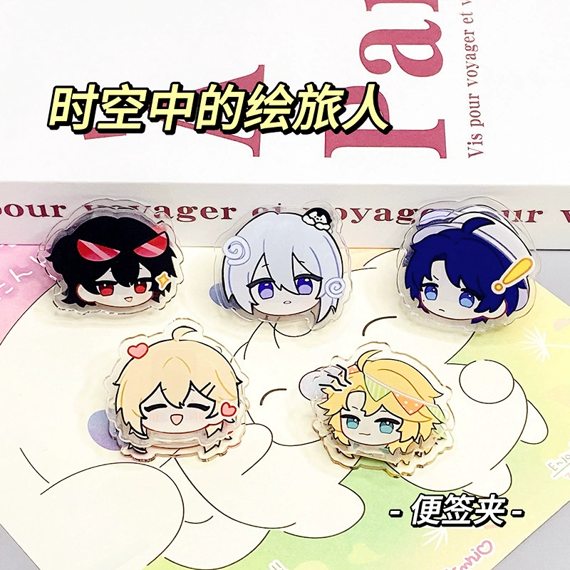 Покрашенная папка зажима руководства годовщины Эйн мультфильма зажима ПП путешественника акриловая Милая в времени и космосе игры