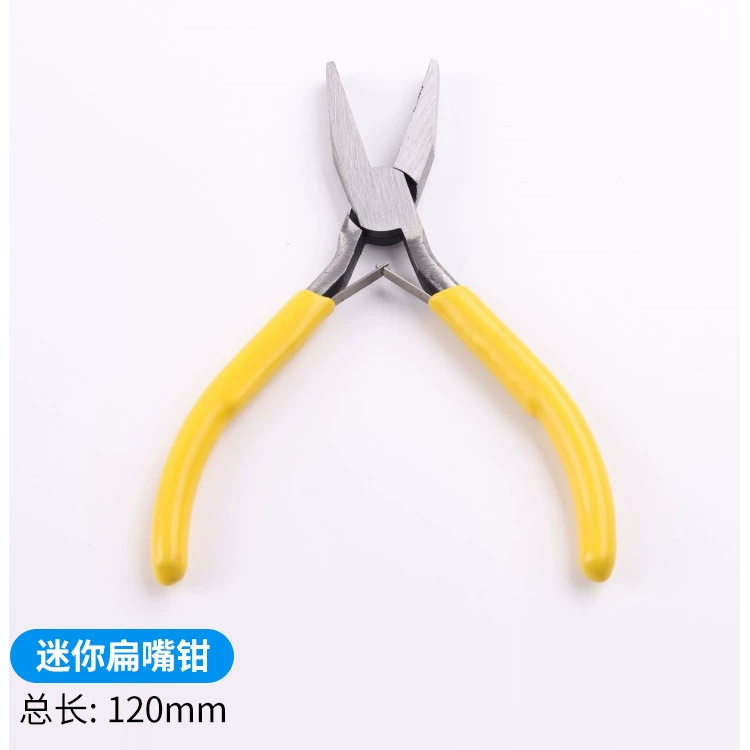 Yellow small handle, pliers, set, handmade