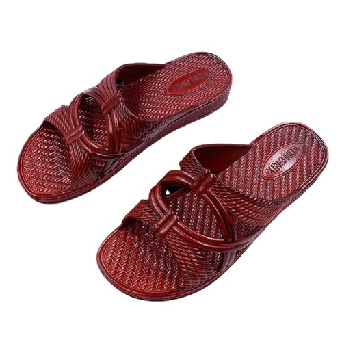 Guangdong oil slippers for middle-aged and elderly mothers, women's summer home indoor bathroom soft-soled anti-slip slippers for the elderly