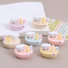 立体かわいい猫浴槽クリエイティブ手作り diy クリーム接着剤アクセサリー樹脂アクセサリージュエリーヘアピン材料卸売