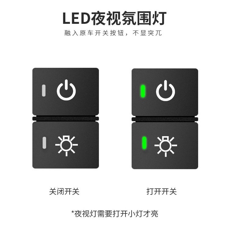 Tiankun Auto nuevo interruptor de doble botón con luz, luz antiniebla, grabador de luz de conducción diurna, modificación de la fuente de alimentación, interruptor doble