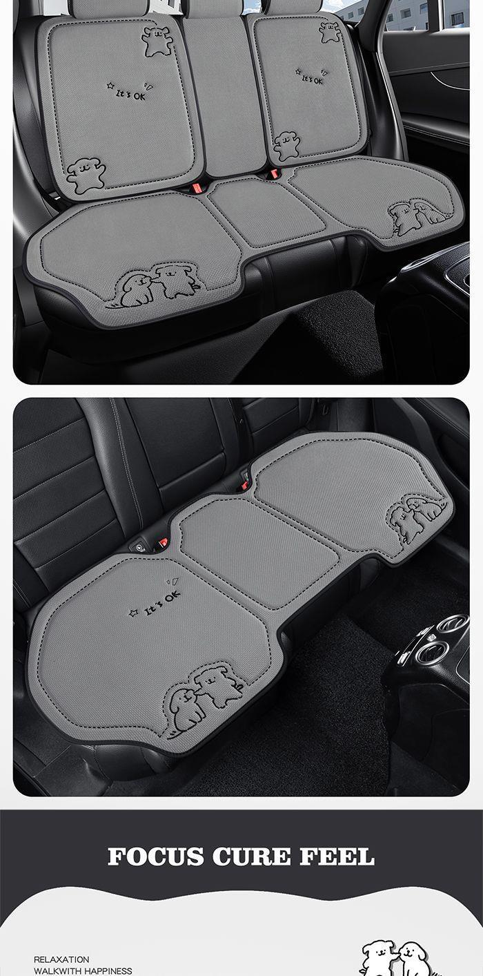 2026 New Car Seat Cushion, Universal for All Seasons, Cotton and Linen Breathable Rear Seat Cushion, Summer Half-Cover Seat Cover