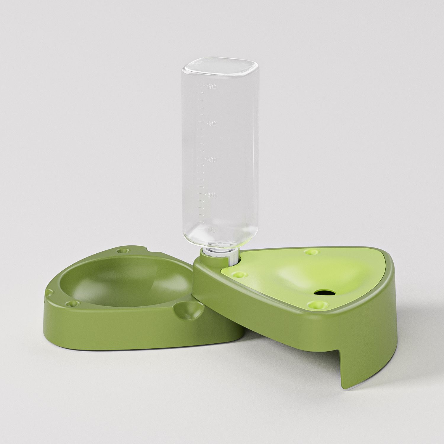 Z Pipitao Caja original con botella para beber Tazón de queso plegable Tazón para comida para gatos Suministros para gatos Tazón para gatos