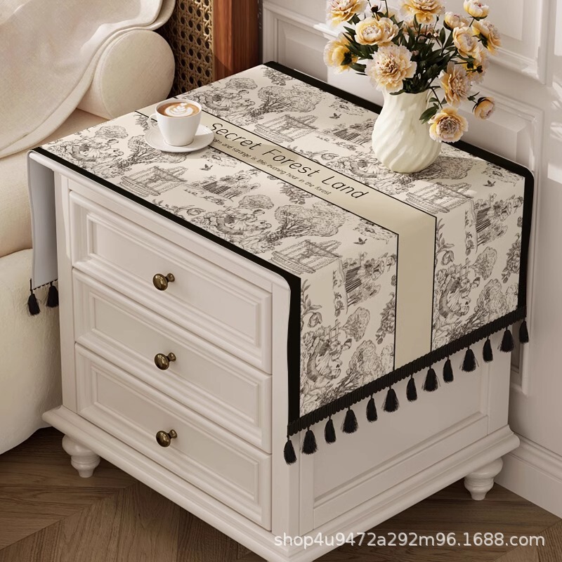 American Bedroom Bedside Table Tablecloth Household Washing Machine Cloth Refrigerator Top Dust Cover Cover Microwave Oven Dust Cover