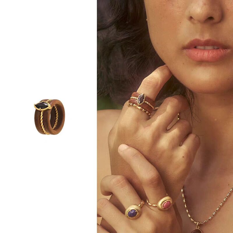European and American Retro Oro Holy Grail Ring, Light Luxury Fashion Vintage Simple Ring, Elegant and Exquisite Creative Personality Ring